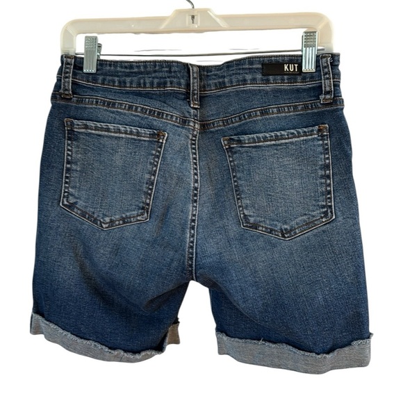 Kut from the Kloth Distressed High Rise Denim 6” Shorts size 6 - Picture 2 of 6
